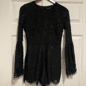 Black lace romper